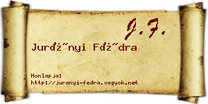 Jurányi Fédra névjegykártya
